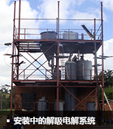 安装中的解吸电解系统