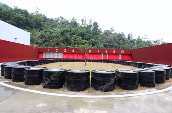 鑫海耐磨橡胶板在室外射击靶场的应用